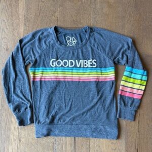 Chaser Gray 'Good Vibes' women's Sweatshirt